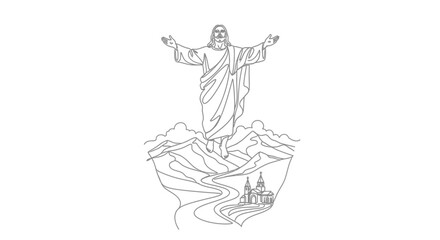 Obraz premium Jesus Christ statue Christ Redeemer Rio.
