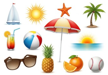 Vibrant summer vacation essentials collection