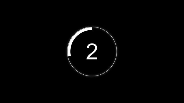 Animation video timer icon with 7 Sec. timer 7 to 0 Seconds countdown icon. motion graphic loading Clock 7 minute icon, white background 4k video animation