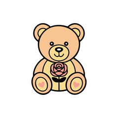 Obraz premium teddy bear with heart