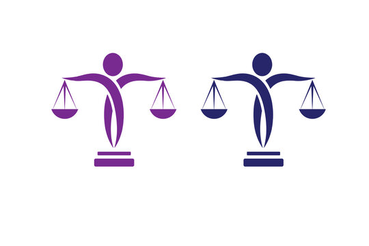 Symbol of Justice and Balance: An emblem depicting the scales of justice held aloft by a stylized figure, embodying principles of fairness, equality, and ethical decision-making.
