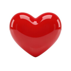 Fototapeta premium A glossy red heart shape symbolizing love and affection