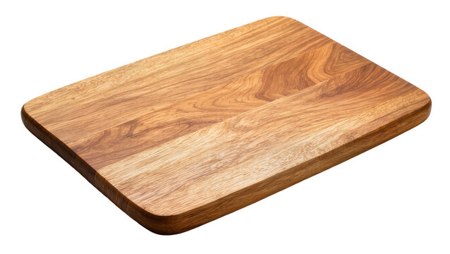 Rectangular wooden cutting board with natural grain pattern