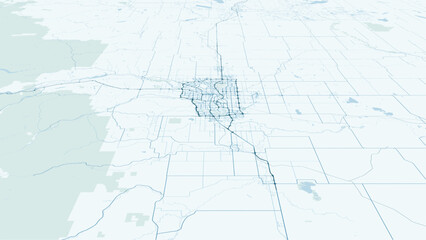 Modern minimalist vector map of Calgary, Alberta, Canada. High-quality scalable illustration of Calgary city grid, Bow River, and downtown for posters and urban design. © AliRza