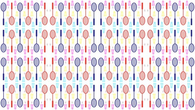 Vertical Badminton Sport Equipment Pattern