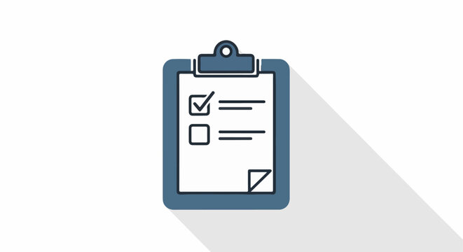 Clipboard with a checklist, showing completed and pending tasks