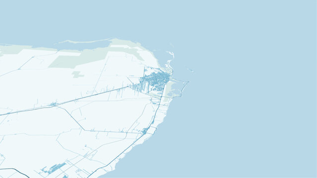 Modern minimalist vector map of Cancun, Mexico. High-quality scalable illustration of Zona Hotelera, Nichupte Lagoon, and city grid for posters and geographic design.