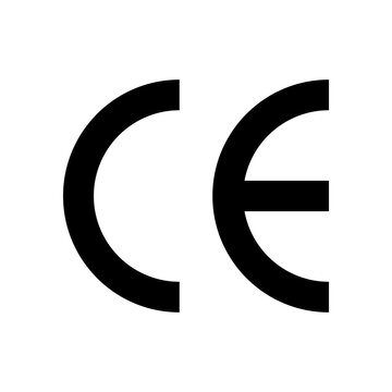 CE mark icon isolate on transparent background.