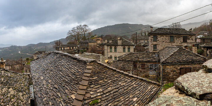 Mikro Papingo traditional village in Zagorochoria, Epirus, Greece