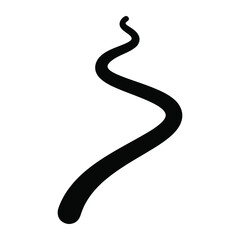 Fototapeta premium Abstract thick wavy line symbolizing movement flow or a winding path