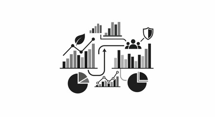 Obraz premium Business Finance Statistics Analysis Concept.