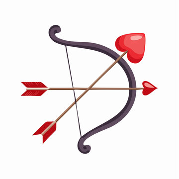Cupid's Bow and Arrows with Heart Tips