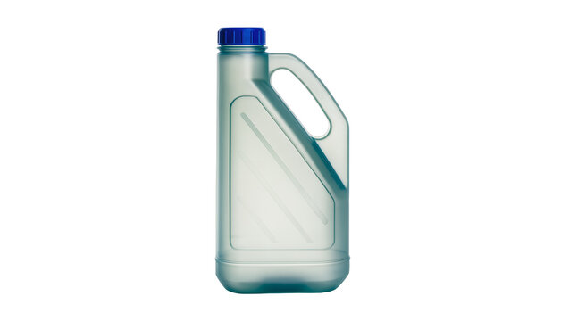 Plastic Jug with Blue Lid and Handle for Liquid Storage
