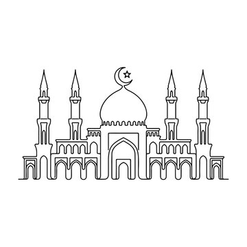 Mosque vector file, Silhouetters Mosque