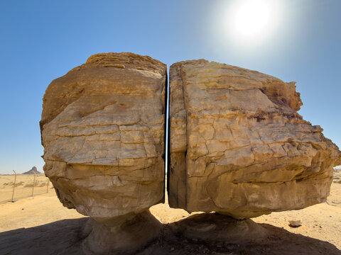 Al Naslaa Rock Formation near Tayma Oasis, Tabuk Province, Saudi Arabia