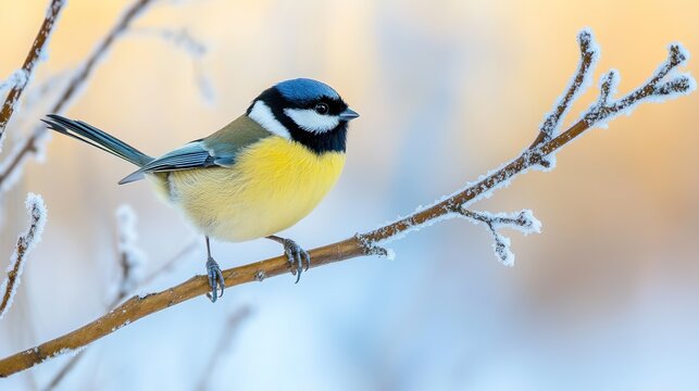 restless. A small bird perched on a branch with ruffled feathers and soft background. wildlife magazines, conservation campaigns, designed for wildlife conservation campaigns.