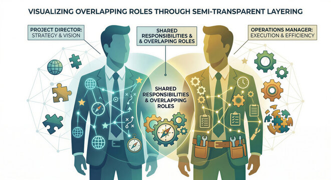Visualizing Overlapping Roles Through Semi-Transparent Layering and Collaboration