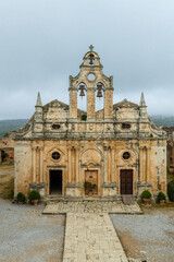 Obraz premium Courtyard of Arkadi Monastery in Crete, Greece
