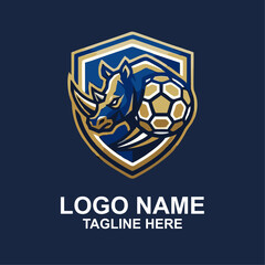 Obraz premium Rhinos Soccer Team Logo