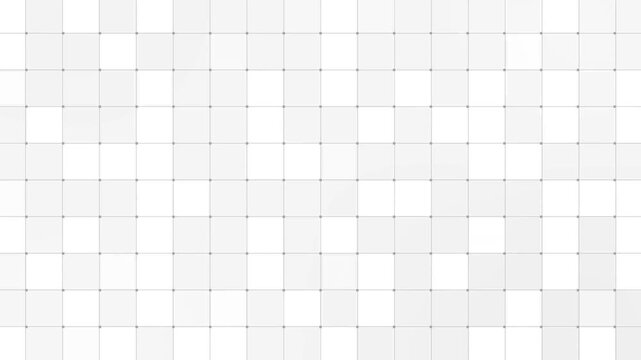 Minimal Clean Background with  Structured Grid Of White And Light Gray Squares With Subtle Opacity Variation.  And Fine Connection Dots. Gentle Corporate Presentation Backdrop. 