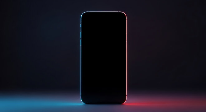 smartphone with glowing edges on dark surface high quality professional detailed
