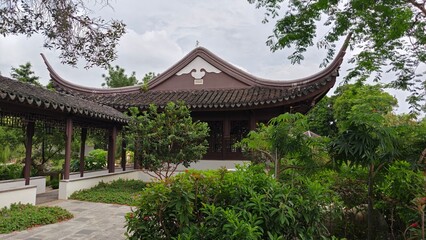 Fototapeta premium chinese pavilion in the garden