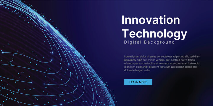 Dynamic abstract blue digital lines and connected dots beautifully illustrate complex data connections, network pathways, and cutting-edge technological innovation, perfect for modern design.