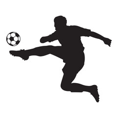 silhouette asset of a person playing ball in a floating pose. © Kak Budy