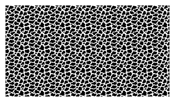 Organic spot pattern with dense abstract pebble shapes in monochrome style