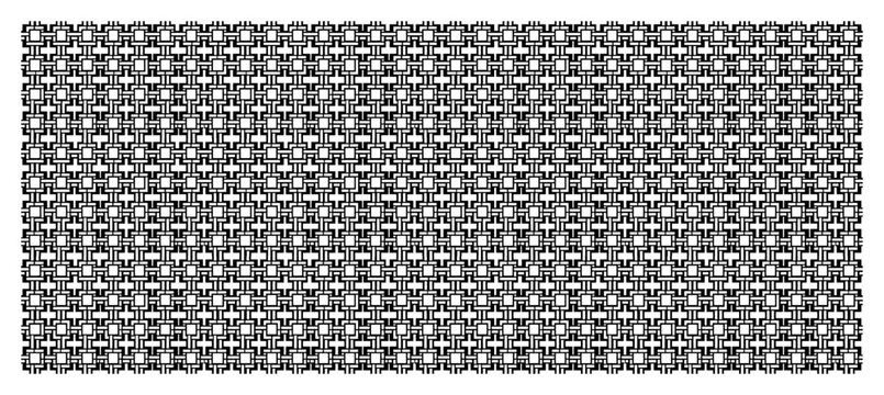 Ornate geometric lattice pattern with complex symmetrical motifs in oriental style