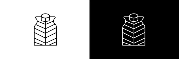 padded vest outline icons in clothes category. White and Black style linear padded vest icon © Design_Farm