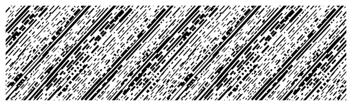 Diagonal dashed line pattern with technical digital rain effect in abstract geometric style