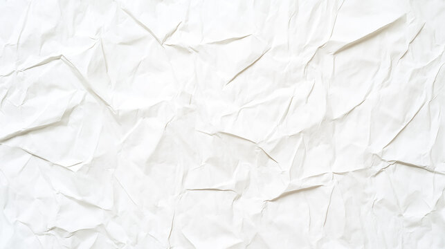 Generative AI, White Paper Texture Background Crumpled Hammered Surface Clean Minimal