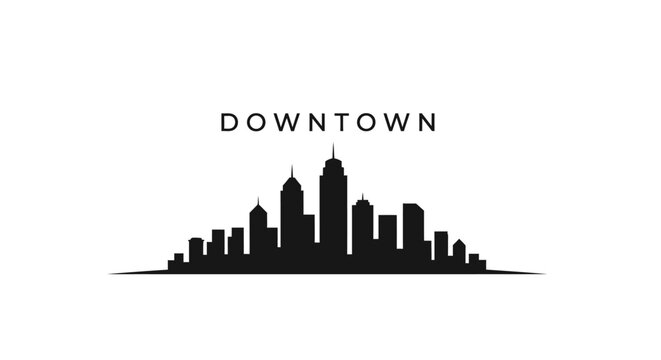 City Downtown Skyline Urban Landscape.
