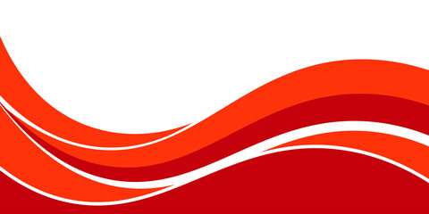 Vector red line background curve element with white space for text and message design, overlapping layers, vector © Musrifah