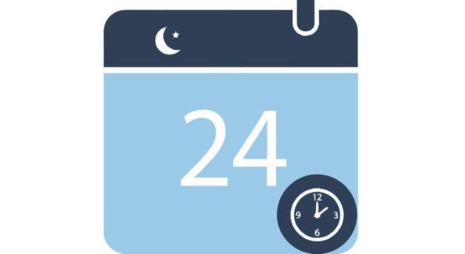 Digital calendar event time clock.