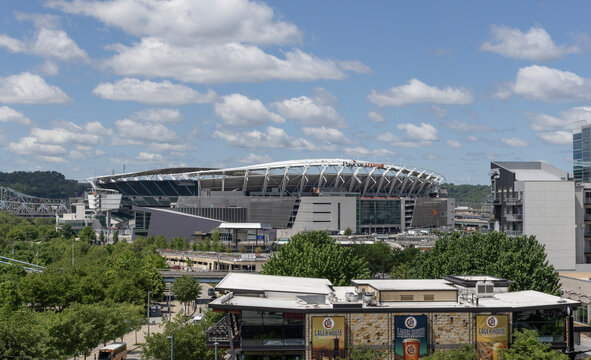 Paycor Stadium, home of the Cincinnati Bengals. Paycor Stadium replaced Riverfront Stadium in 2000.