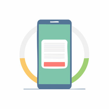 Mobile App Interface with Progress Circle