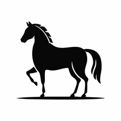 Fototapeta premium Black Silhouette of a Horse