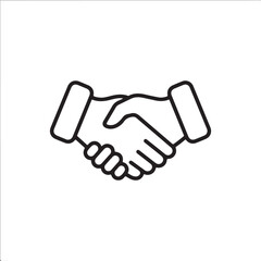 Fototapeta premium Handshake icon symbolizing agreement vector illustration