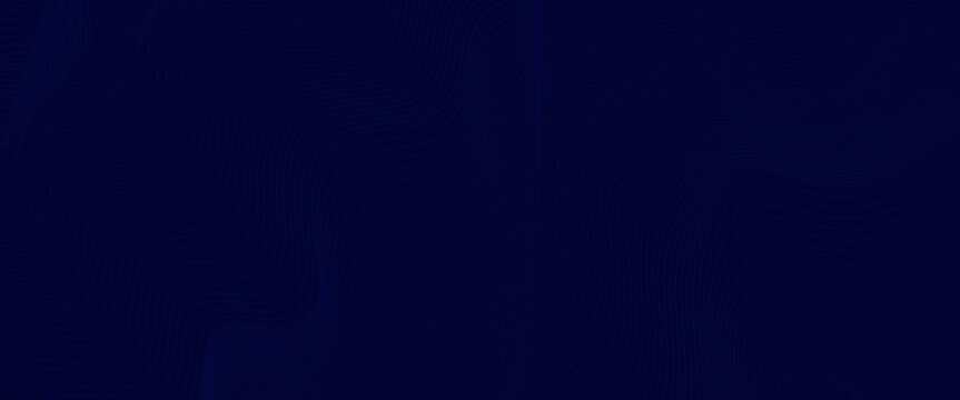 Blue abstract background design. Modern wavy line pattern in monochrome colors. Premium stripe texture for banner, business backdrop. Dark horizontal vector template