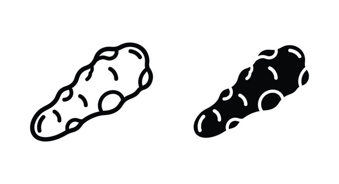 Abstract textured organic shape icon set for biological and natural design elements