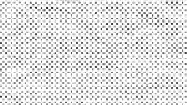 Halftone Crumpled Paper Texture with Grunge Folded Comic Style Background