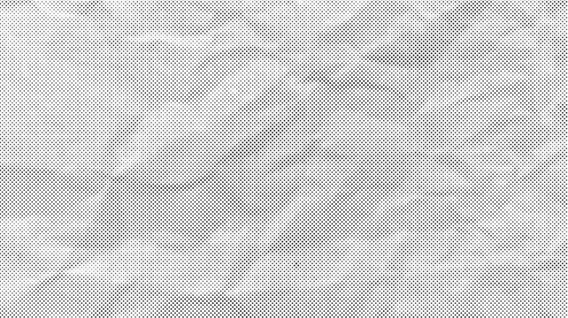 Crumpled Halftone Paper Texture with Grunge Wrinkled Comic Pop-Art Background