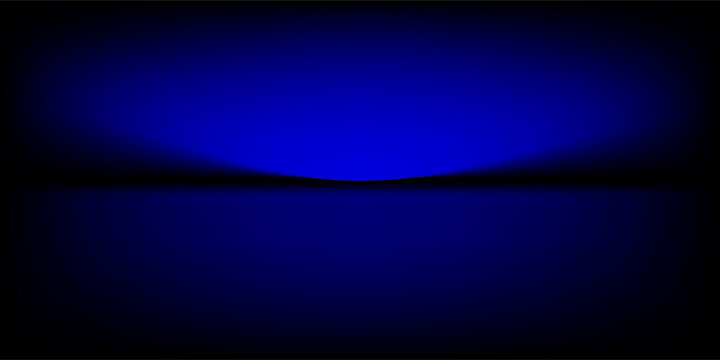 Abstract gradient podium background. blue empty 3d studio backdrop. Clean scene for product presentation mockup template. Vector illustration.