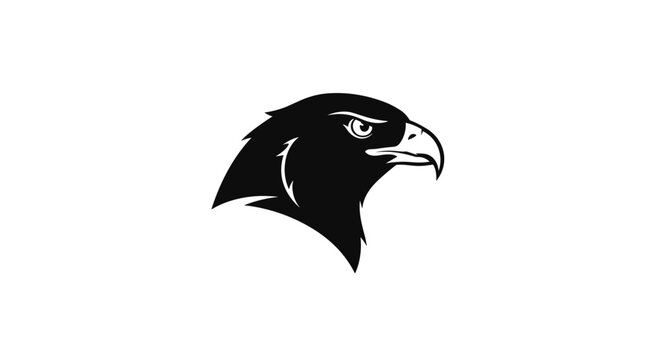 Black silhouette of eagle head 1.