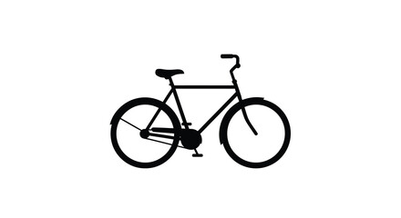 Obraz premium bicycle silhouette against a white background simple black outline of a classic road bike high quality professional detailed modern elegant stylish