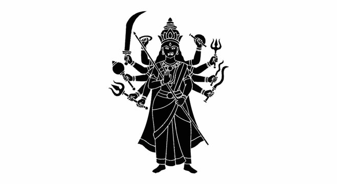 Hindu Goddess Durga Statue 1.