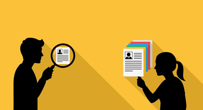 Recruitment candidate screening process illustration