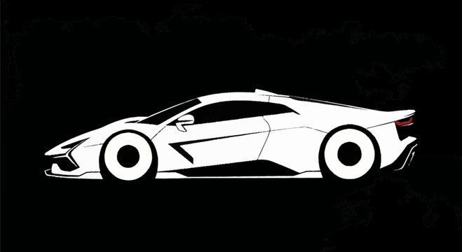 Lamborghini sports car side view.